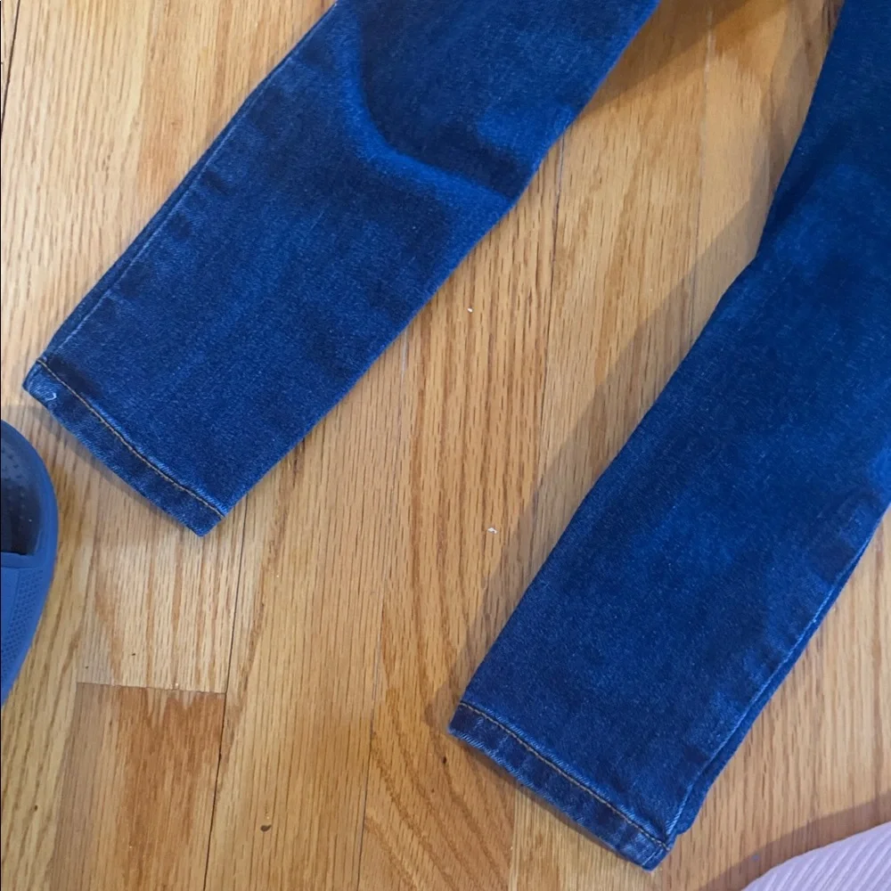 Jumping Beans Heart Embellished Denim Jeans and Pink Ruffle Long Sleeve Top 4T
